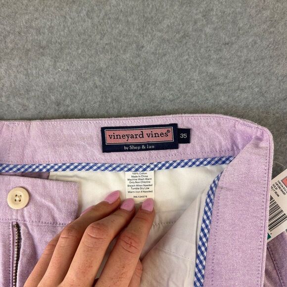 NWT Vineyard Vines Size 35 Pale Purple Shorts Jelly Bean Pastel Spring Men's - Picture 3 of 11